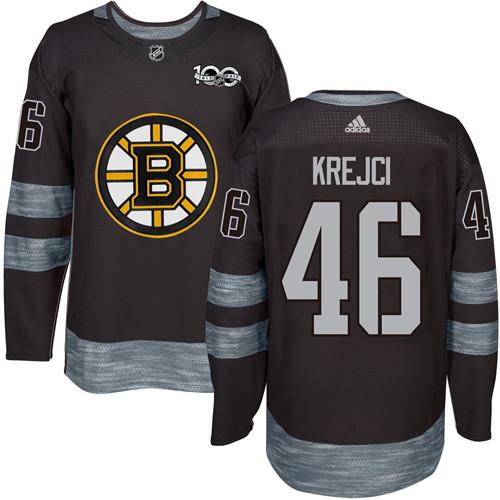 Adidas Bruins #46 David Krejci Black 1917-100th Anniversary Stitched NHL Jersey